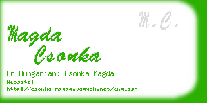 magda csonka business card